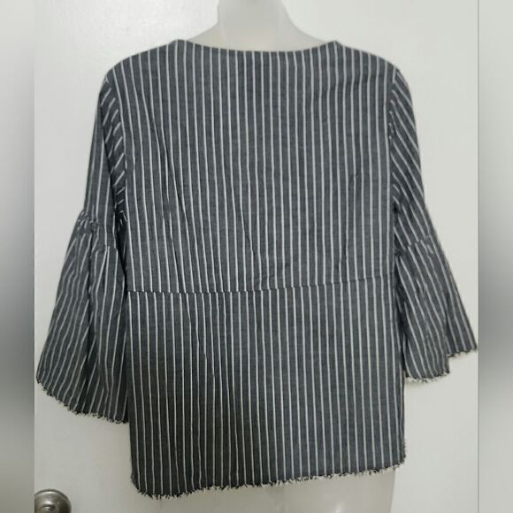 Anthropologie Dolan Striped Bell Sleeve Top size S - Picture 5 of 6